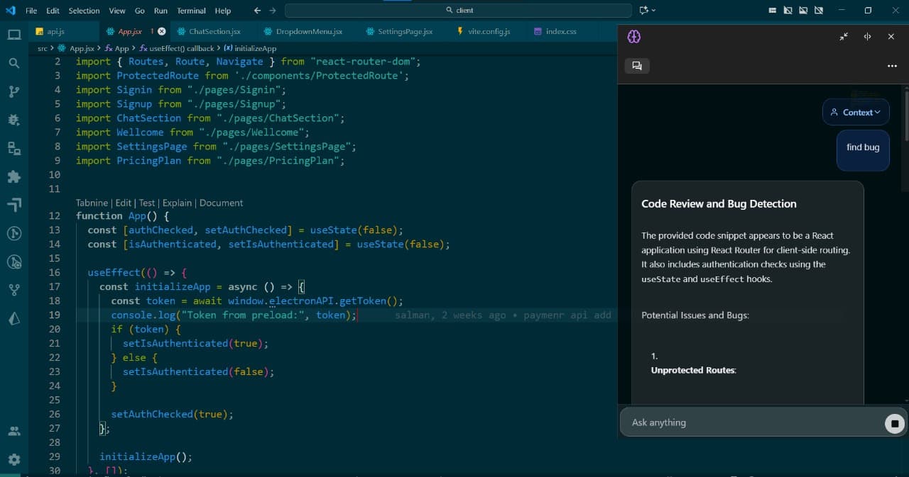 AI Overlay Interface showing context-aware assistance